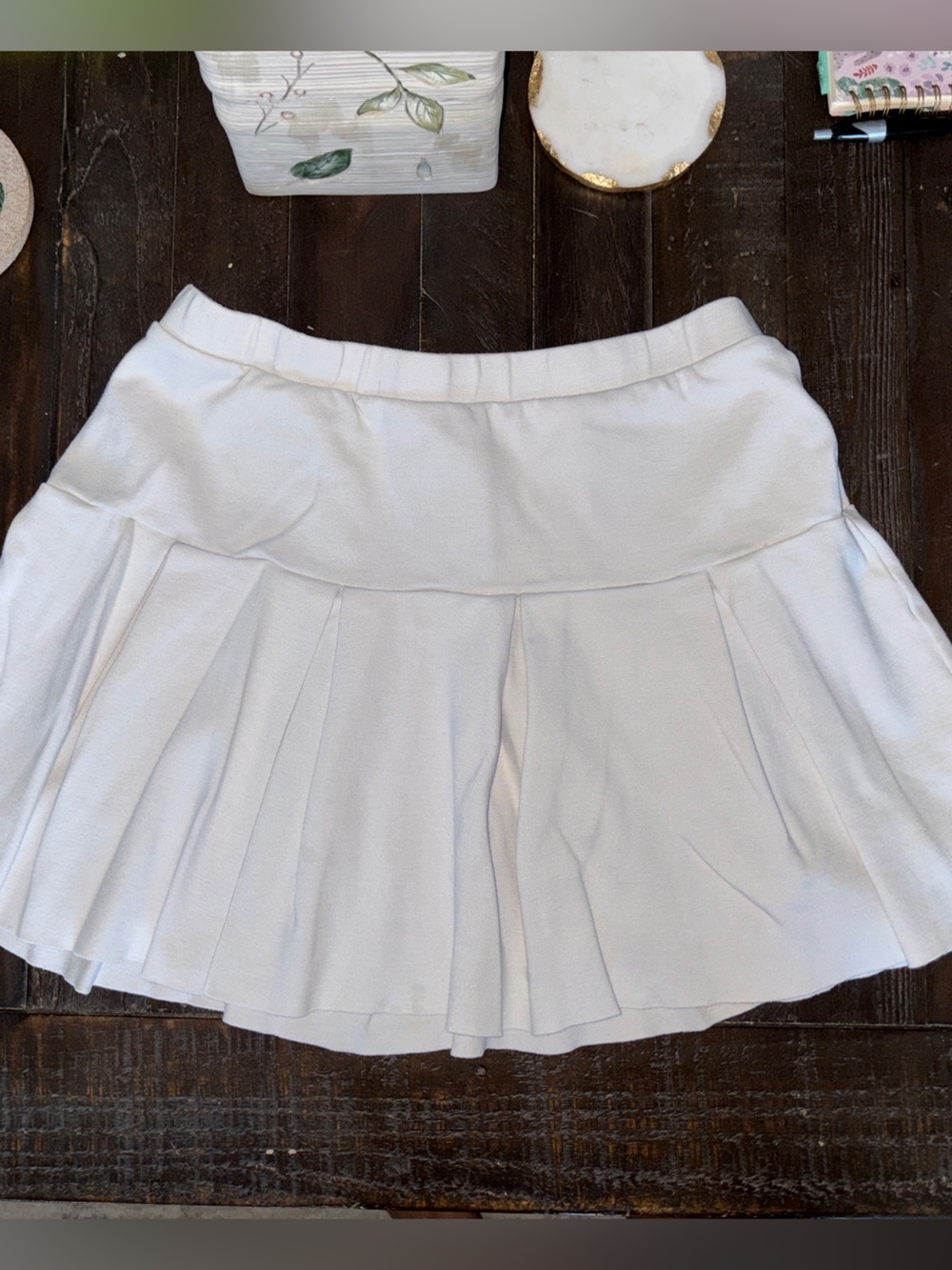 White skirt